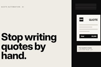 build an automated quote system for your business