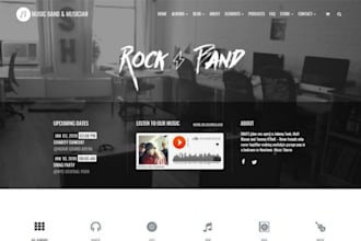 build squarespace musician website music artist band event booking website
