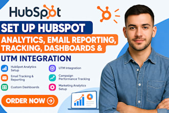 setup hubspot analytics email reporting tracking dashboard utm integration