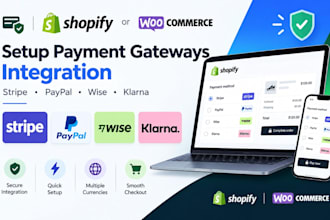 setup payment gateways stripe paypal wise klarna payment integration shopify