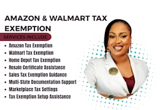 help with amazon walmart and home depot tax exemption setup