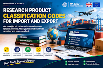 research product classification codes for import and export