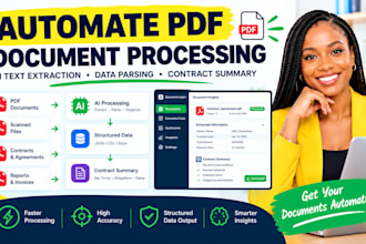 build automated pdf document parsing ai text extraction data contract summary