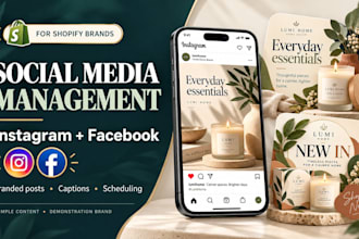 manage shopify social media content for instagram and facebook