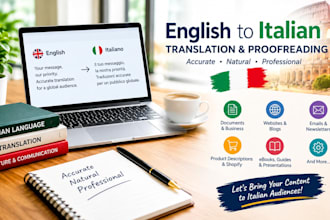 manually translate english to italian with proofreading