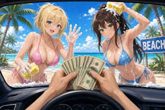 draw anime character sfw, nsfw, oc art, vtuber art