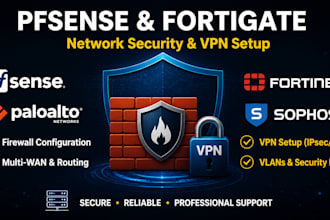 configure pfsense, fortigate, and network security