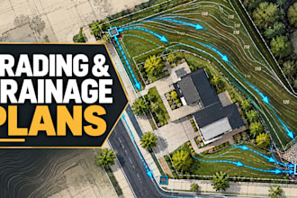 create a civil site grading plan and drainage layout