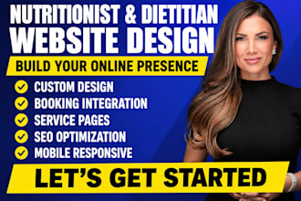 nutritionist, dietitians website design, booking consultation, email, CRM