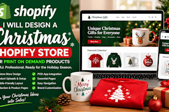 design a christian shopify store for pod products