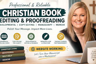 proofread christian book editing developmental copy editing manuscript memoir