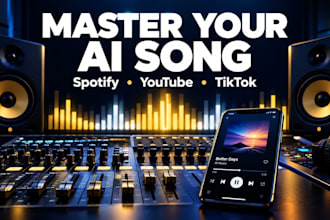 mix and master your suno or udio song for spotify, youtube and tiktok