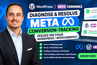 diagnose and resolve meta conversion tracking issue on wordpress, woocommerce