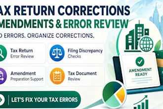 review tax returns and assist with amendments and filing mistakes