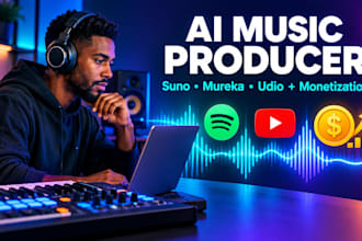 be your ai music producer with suno ai mureka udio and monetize it for you