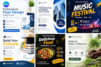 design a clean and professional flyer using canva