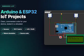develop arduino and esp32 iot projects and firmware