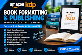 format and publish your ebook and paperback on amazon KDP