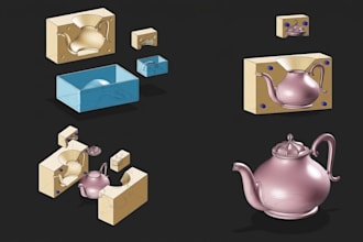 do pottery molds, slip casting molds, pouring spouts and 3d printable mold parts
