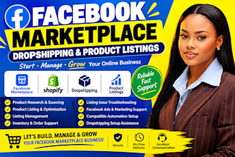 set up facebook marketplace dropshipping and product listings