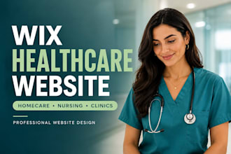 design wix nursing homecare healthcare medical clinic website