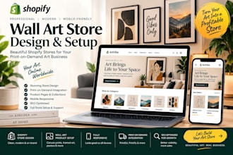 design wall art shopify store wall art website print on demand art store