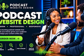 design wix video podcast website episode page media kit booking website