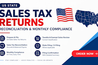 file US state sales tax returns sales tax reconciliation and monthly compliance