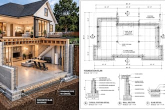 create california and arizona basement addition plans set