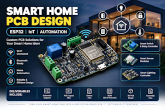 smart home pcb design for esp32 and home automation devices
