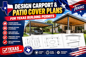 design carport and patio cover plans for texas building permits
