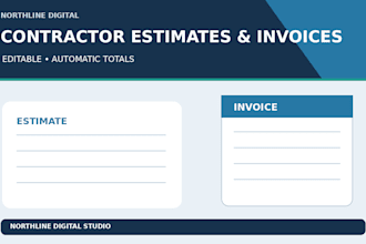 create professional contractor estimate and invoice templates