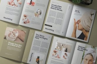 design product catalog, med spa brochure, catalogue treatment menu and pricelist