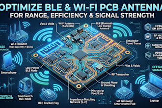 optimize ble and wifi pcb antenna for range, efficiency and signal strength