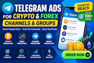 run telegram ads to promote crypto forex channels and groups to targeted users
