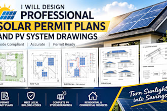 design professional solar permit plans and pv system drawings