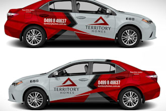design car wrap, vehicle wrap graphics, van wrap and truck wrap design