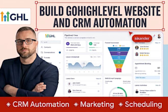build gohighlevel website and crm automation for roofing and construction