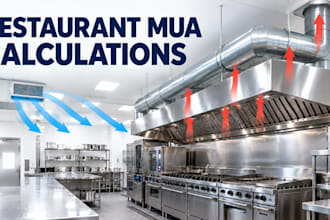 calculate restaurant make up air mua airflow cfm ventilation calculations