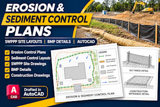 draft erosion control plans, sediment control and swppp site drawings
