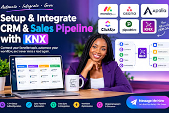 setup monday com asana apollo clickup pipedrive crm sales pipeline knx integrate