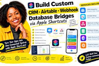build custom CRM airtable webhook database bridges via apple shortcuts
