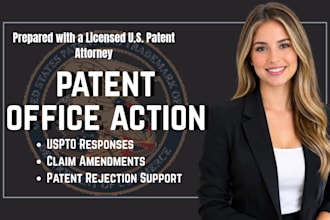 resolve patent office actions and rejections as a patent attorney