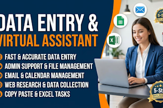 do excel data entry,web reseach,and virtual assistant tasks
