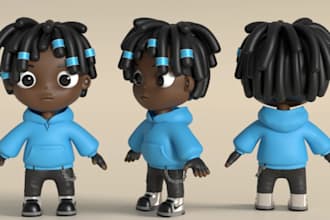 create 3d stylized character modeling and rigging for games and animation
