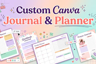 canva ebook design, journal design, canva workbook design