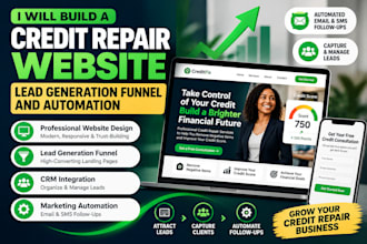 build a credit repair website, lead generation, automation