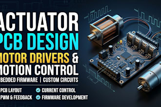 design electromagnetic actuator pcbs, motion control, motor drivers and firmware