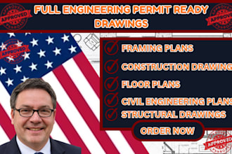 new home permit drawings and foundation plan, architect in florida with stamp wa