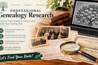 do expert genealogy research to find your family history